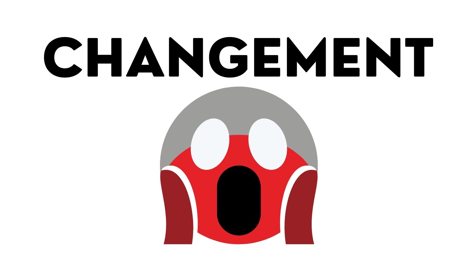 emoji effrayé par le changement